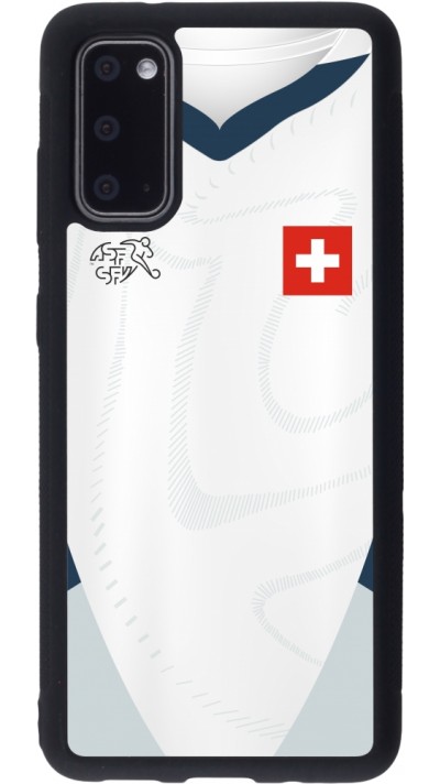 Samsung Galaxy S20 Case Hülle - Silikon schwarz Schweiz Away personalisierbares Fussballtrikot