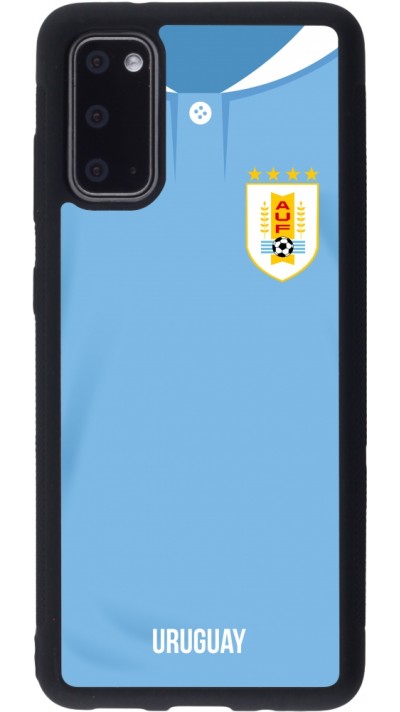 Samsung Galaxy S20 Case Hülle - Silikon schwarz Uruguay 2022 personalisierbares Fussballtrikot