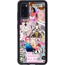Hülle Samsung Galaxy S20 - Silikon schwarz Girl Power Collage