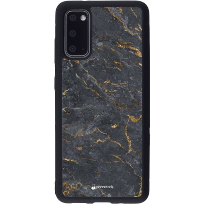 Hülle Samsung Galaxy S20 - Silikon schwarz Grey Gold Marble