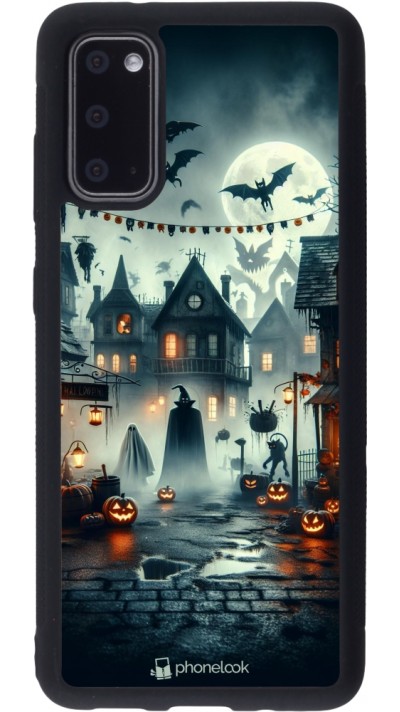 Coque Samsung Galaxy S20 - Silicone rigide noir Halloween Spookville