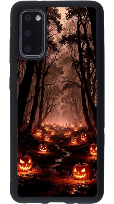 Coque Samsung Galaxy S20 - Silicone rigide noir Halloween 2025 Road of Terrifying Pumpkins