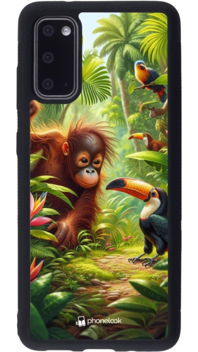 Samsung Galaxy S20 Case Hülle - Silikon schwarz Tropischer Dschungel Tayrona