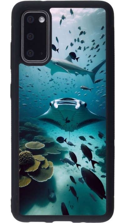 Samsung Galaxy S20 Case Hülle - Silikon schwarz Manta Lagune Reinigung