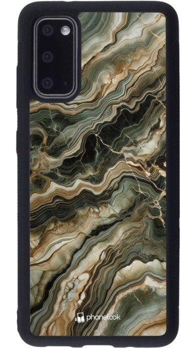 Samsung Galaxy S20 Case Hülle - Silikon schwarz Oliv Marmor