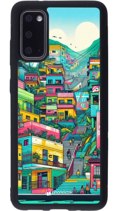 Samsung Galaxy S20 Case Hülle - Silikon schwarz Medellin Comuna 13 Kunst
