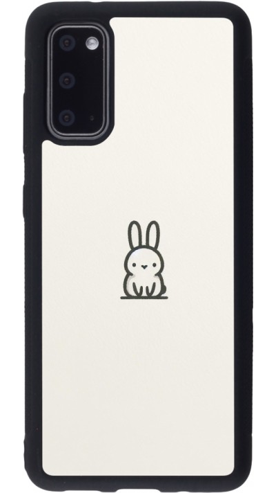 Samsung Galaxy S20 Case Hülle - Silikon schwarz Minimal Häschen Süße