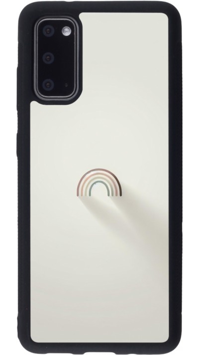 Samsung Galaxy S20 Case Hülle - Silikon schwarz Mini Regenbogen Minimal