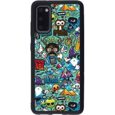 Samsung Galaxy S20 Case Hülle - Silikon schwarz Mixed Cartoons Turquoise