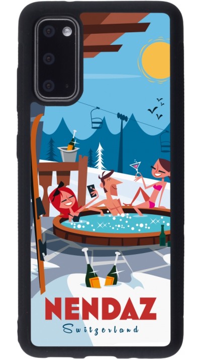 Samsung Galaxy S20 Case Hülle - Silikon schwarz Nendaz Mountain Jacuzzi