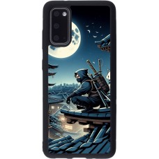 Samsung Galaxy S20 Case Hülle - Silikon schwarz Ninja unter dem Mond
