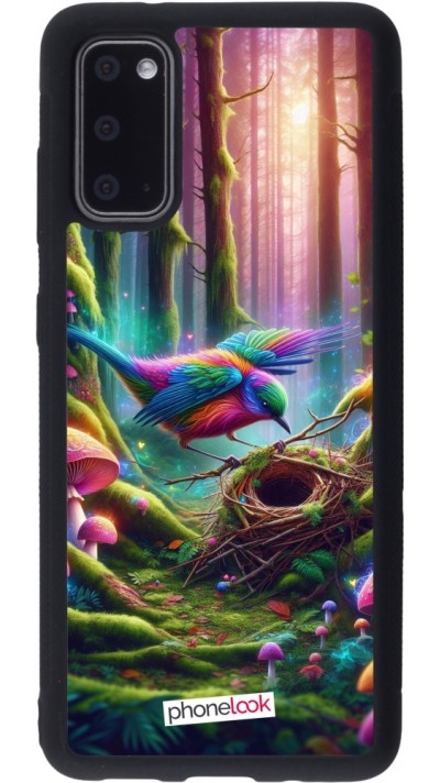 Samsung Galaxy S20 Case Hülle - Silikon schwarz Vogel Nest Wald