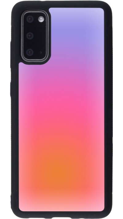 Samsung Galaxy S20 Case Hülle - Silikon schwarz Orange Pink Blue Gradient
