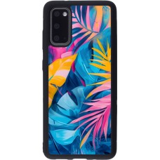 Samsung Galaxy S20 Case Hülle - Silikon schwarz Palms Blue