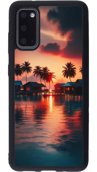 Samsung Galaxy S20 Case Hülle - Silikon schwarz Paradies Malediven