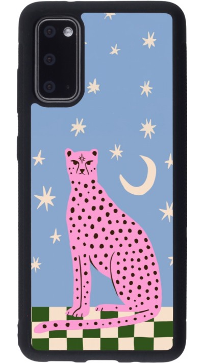 Samsung Galaxy S20 Case Hülle - Silikon schwarz Pink leopard with stars 2026