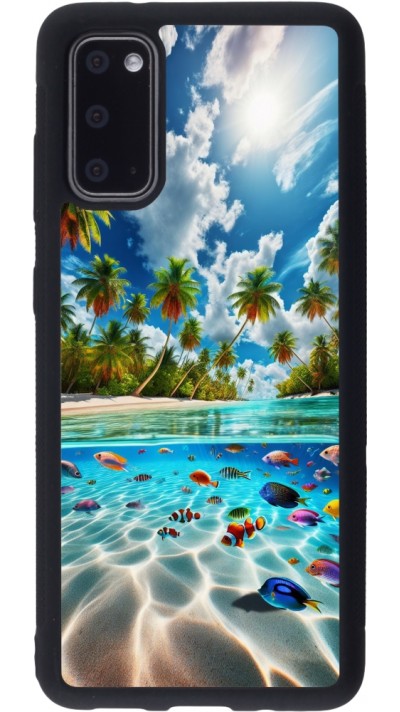 Samsung Galaxy S20 Case Hülle - Silikon schwarz Strandparadies