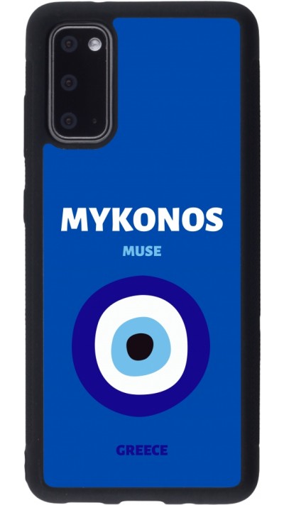 Coque Samsung Galaxy S20 - Silicone rigide noir Pop Summer Destination Mykonos