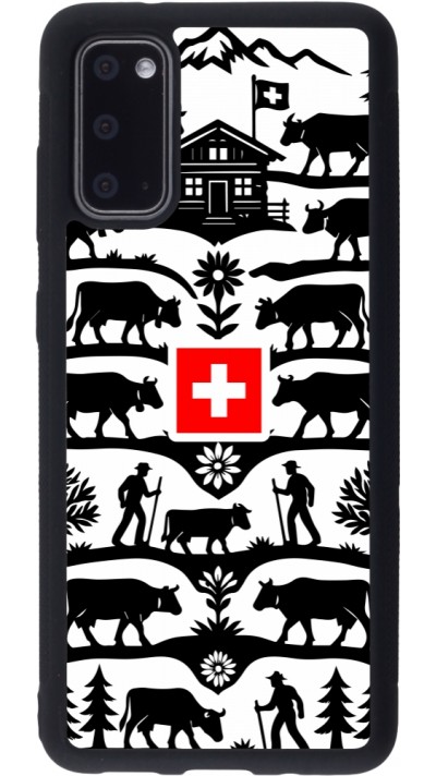 Coque Samsung Galaxy S20 - Silicone rigide noir Poya Suisse 3