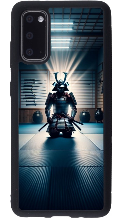 Coque Samsung Galaxy S20 - Silicone rigide noir Samouraï en prière
