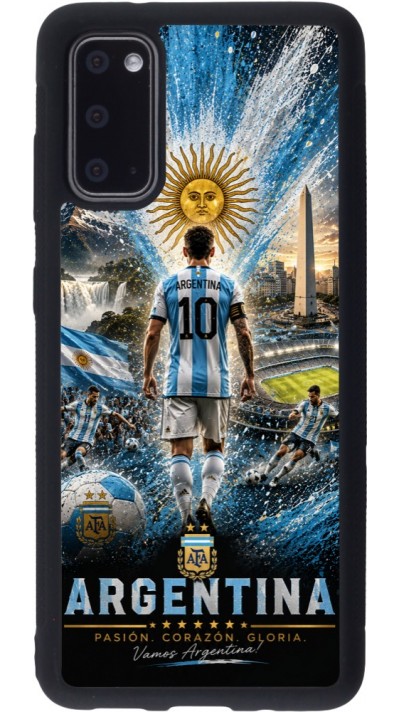 Samsung Galaxy S20 Case Hülle - Silikon schwarz Fussball Argentinien splash 2026