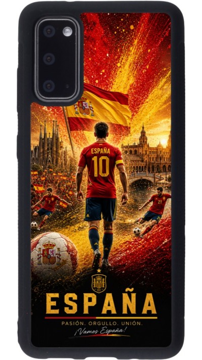 Samsung Galaxy S20 Case Hülle - Silikon schwarz Fussball Espanien splash 2026