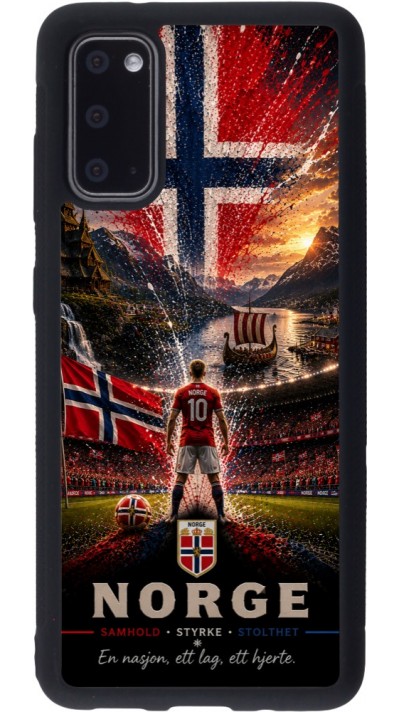 Samsung Galaxy S20 Case Hülle - Silikon schwarz Fussball Norwegen splash 2026