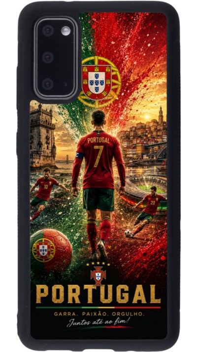 Samsung Galaxy S20 Case Hülle - Silikon schwarz Fussball Portugal splash 2026