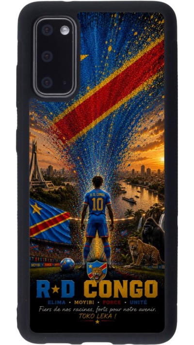 Samsung Galaxy S20 Case Hülle - Silikon schwarz Fussball Demokratische Republik Kongo splash 2026