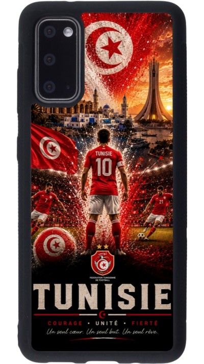 Samsung Galaxy S20 Case Hülle - Silikon schwarz Fussball Tunesien splash 2026