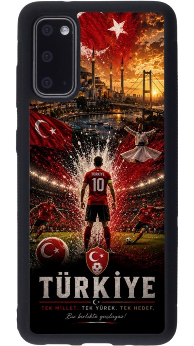 Samsung Galaxy S20 Case Hülle - Silikon schwarz Fussball Türkei splash 2026