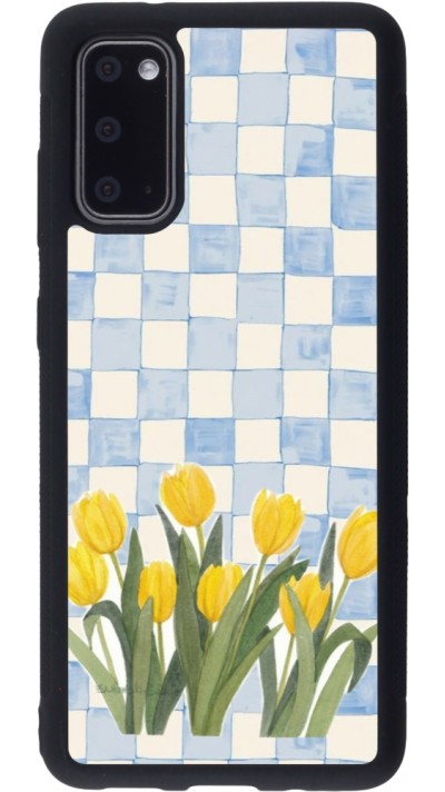 Samsung Galaxy S20 Case Hülle - Silikon schwarz Blue vichy tulips 2026