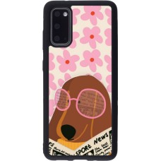 Samsung Galaxy S20 Case Hülle - Silikon schwarz Dog with newspaper 2026