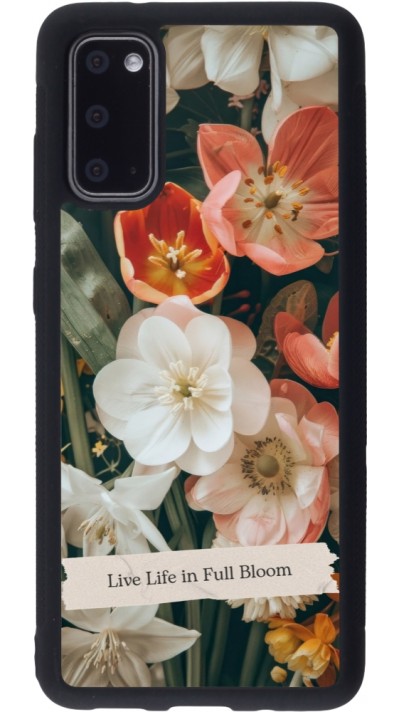 Samsung Galaxy S20 Case Hülle - Silikon schwarz Full Bloom 2026