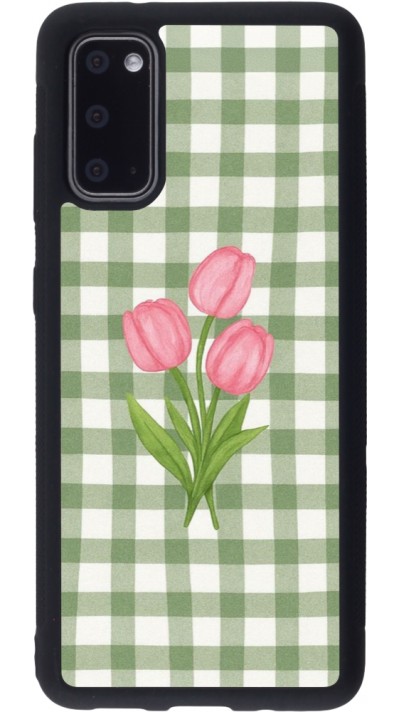 Samsung Galaxy S20 Case Hülle - Silikon schwarz Green vichy tulips 2026