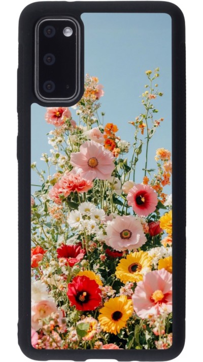 Samsung Galaxy S20 Case Hülle - Silikon schwarz Spring flowers 2026