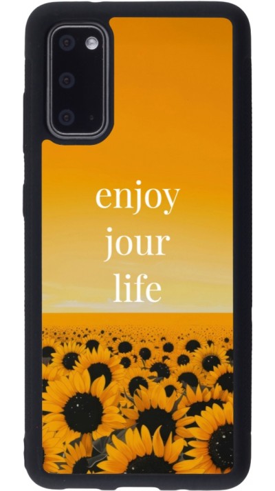Samsung Galaxy S20 Case Hülle - Silikon schwarz Summer 2025 Enjoy your life