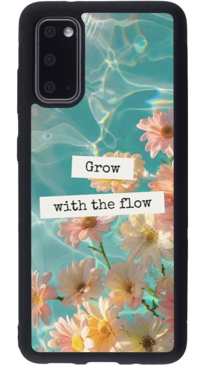 Samsung Galaxy S20 Case Hülle - Silikon schwarz Summer 2025 Grow with the flow