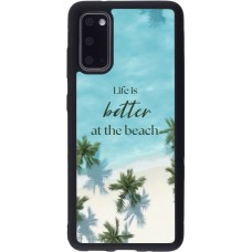 Samsung Galaxy S20 Case Hülle - Silikon schwarz Summer 2025 Life is better at the beach