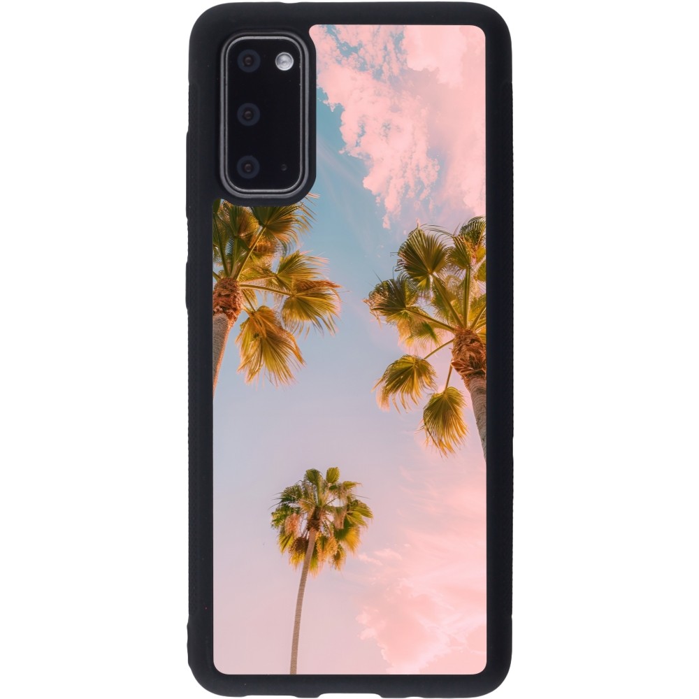 Samsung Galaxy S20 Case Hülle - Silikon schwarz Summer 2025 Palmiers