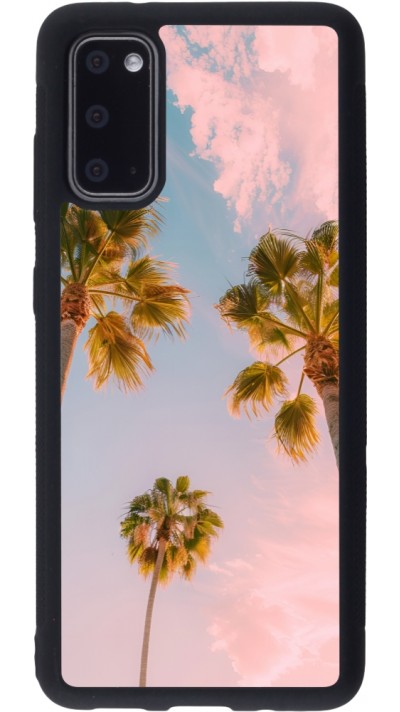 Samsung Galaxy S20 Case Hülle - Silikon schwarz Summer 2025 Palmiers
