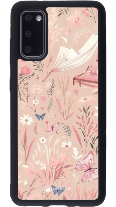 Samsung Galaxy S20 Case Hülle - Silikon schwarz Sommer Pastellmuster