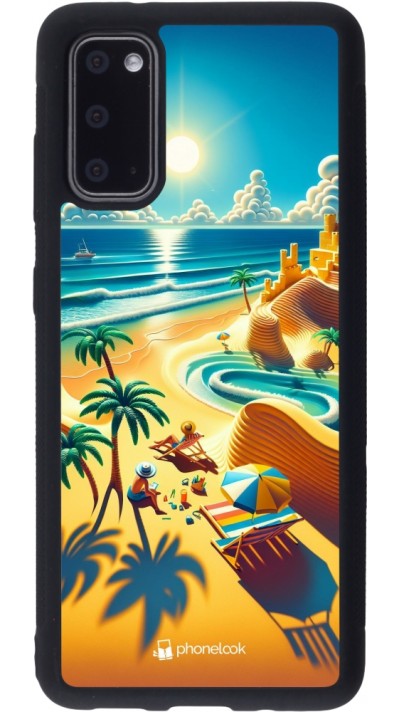Samsung Galaxy S20 Case Hülle - Silikon schwarz Sonnenuntergang Brise