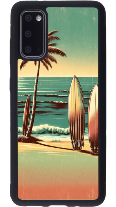 Samsung Galaxy S20 Case Hülle - Silikon schwarz Surf Paradise