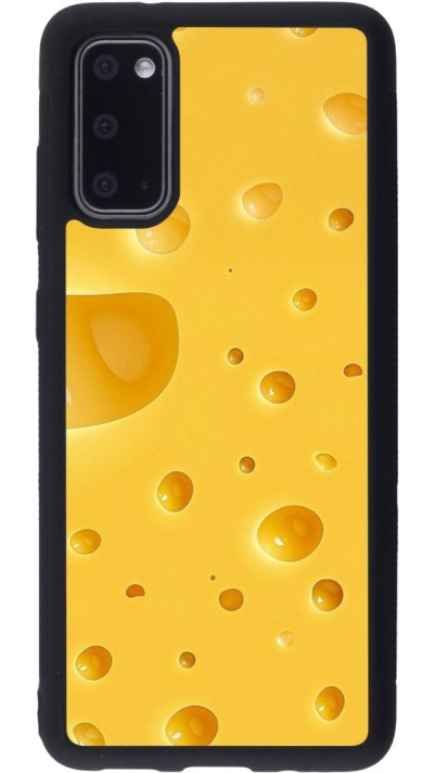 Coque Samsung Galaxy S20 - Silicone rigide noir Fête Nationale Suisse Cheese