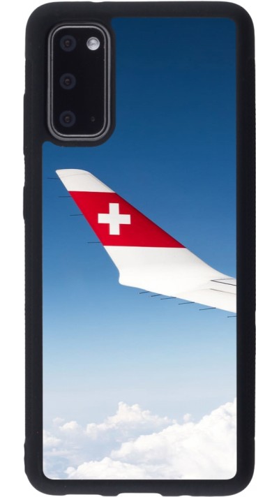 Coque Samsung Galaxy S20 - Silicone rigide noir Fête Nationale Suisse Sky Swiss Flag