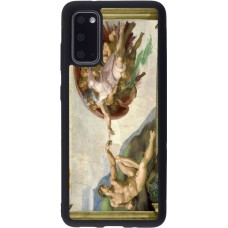 Samsung Galaxy S20 Case Hülle - Silikon schwarz Kunstbild - Die Erschaffung Adams - Michelangelo