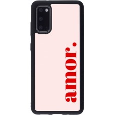 Samsung Galaxy S20 Case Hülle - Silikon schwarz Valentine 2024 amor