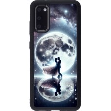 Samsung Galaxy S20 Case Hülle - Silikon schwarz Valentin 2024 Liebe unter dem Mond