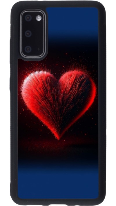 Samsung Galaxy S20 Case Hülle - Silikon schwarz Valentin 2025 rotes Herz